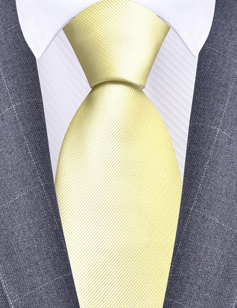 Branduce 63'' XL Tie Mens Extra Long Solid Woven Necktie for Men Big and Tall + Gift Box - Image 2